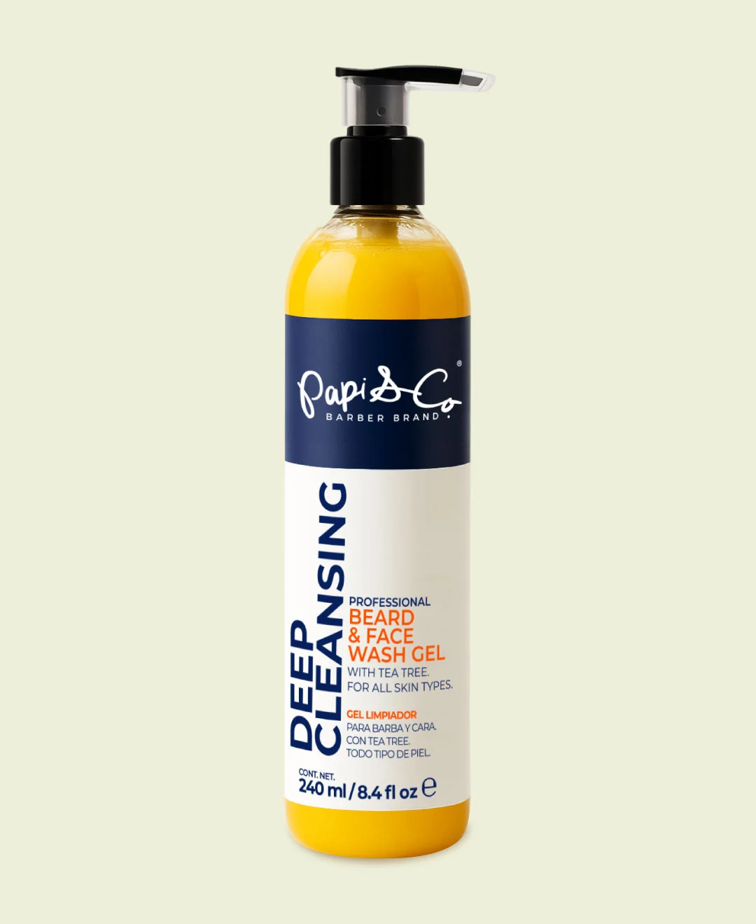 Deep Cleansing Gel de Papi & Co: gel limpiador profundo sin sulfatos para eliminar impurezas y controlar el exceso de grasa