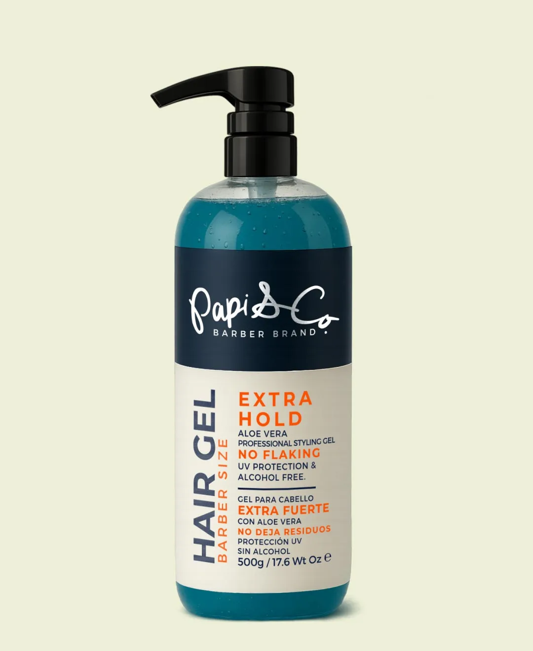 Hair Gel Extra Hold Medium Size de Papi & Co: gel fijador extra fuerte de 250 g para peinados definidos sin residuos